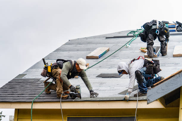 Professional Storm Damage Roof Repair technician working in Huntington, IN